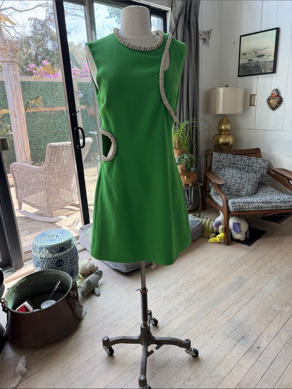 Stunning Apple Green Embellished Sinai Dress